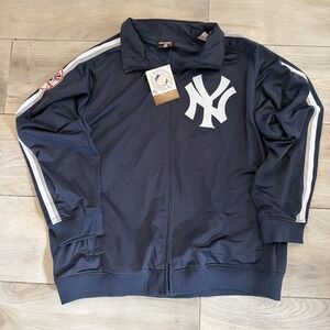 New York Yankees Baseball Track Jacket Stiches Size 2XL Zip Up  Navy NWT XXL